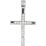 Stříbrný přívěsek křížek se zirkony