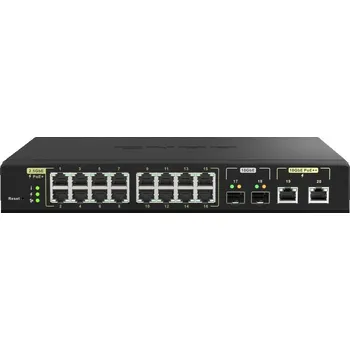 Switch QNAP QSW-M2116P-2T2S Spravovaný L2 switch s PoE, černý