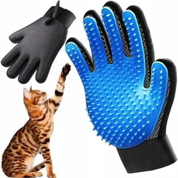 Kosmetika pro psa RUKAVICE PRO ČESÁNÍ PSŮ A KOČEK - ODSTRAŇOVÁNÍ SRSTI