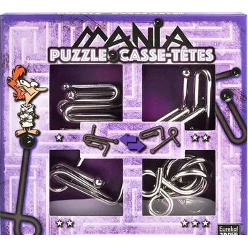 Obraz Desková hra Kovové hlavolamy 4 kusy Puzzle-mania sada fialová Eureka