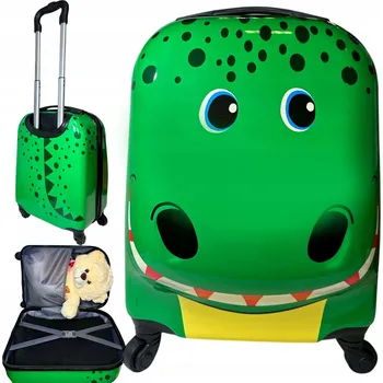 CESTOVNÍ KUFR PRO DĚTI PALUBNÍ PŘÍRUČNÍ ZAVAZADLO NA KOLEČKÁCH DINOSAURUS