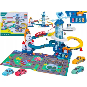 autodráha AUTODRÁHA S VÝTAHEM, VESMÍRNÁ STANICE, RAKETA, PARKOVIŠTĚ, GARÁŽ