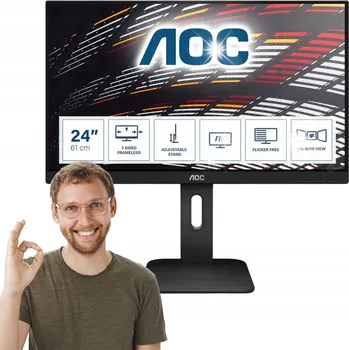Monitor Monitor 24" AOC X24P1 | 1920x1200 (WUXGA) | 60 Hz | 4 ms | IPS | 16:10 | Nastavitelný