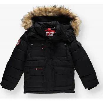 Černá bunda s kapucí OBCW360AE-BLACK