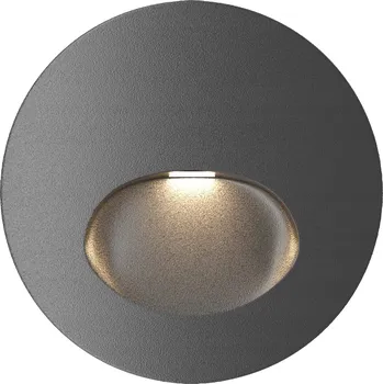 Venkovní schodišťové svítidlo černé kulaté LED 3000K IP54 Maytoni