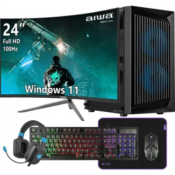 Stolní počítač Sada počítač Core i7 32GB RAM 1TB SSD Windows 11 WiFi Monitor 24"