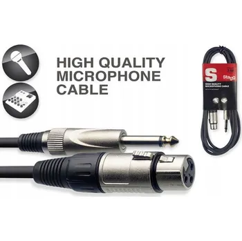 Audio kabel XLR kabel - 6,3mm jack Stagg SMC10XP 10 m