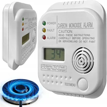 Zabezpečovací technika Bezdrátový detektor oxidu uhelnatého (CO) - senzor, alarm 85dB