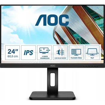Monitor Monitor 24 palců AOC Q24P2Q IPS 2K HDMI VGA DP USB pivot reproduktory