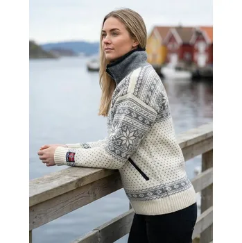 Dámský svetr Nordlys of Norway Norský svetr s membránou Mønstret bílá XXS