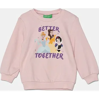 Chlapecká mikina Dětská bavlněná mikina United Colors of Benetton 3J68G10H7.P.Seasonal růžová 03X, vel. 90