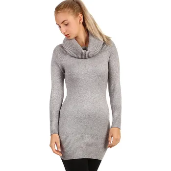 Dámský svetr TopMode Dlouhý svetr s rolákem 860301