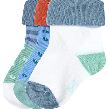 Dívčí oblečení lupilu® Dětské ponožky s BIO bavlnou, 3 páry (modrá, 11/14)