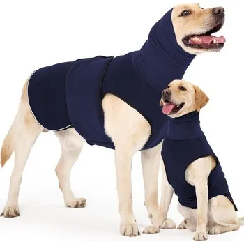 Kosmetika pro psa HEYWEAN Psí kabát proti úzkosti s uklidňující kapucí Psí bunda Antistresový overal pro psy