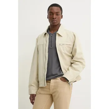 Pánská větrovka Bavlněná bunda Hugo Blue 50530589 béžová 12X, vel. S