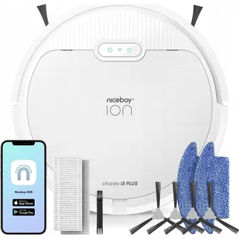 Robotický vysavač Uklízecí robot Niceboy ION Charles i3 Plus White bílý
