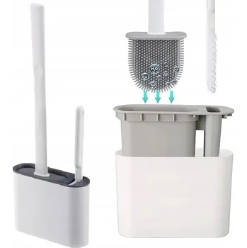 SILIKONOVÁ TOALETNÍ ŠTĚTKA DO KOUPELNY ZÁVĚSNÁ, DVOJITÁ, ANTIBAKTERIÁLNÍ