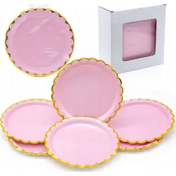 Talíř Talířky EF Růžové 18 cm 6 ks