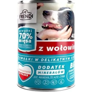Krmivo pro psa Krmivo pro psy Frendi hovězí maso kousky 400 g konzerva vitamíny bílkoviny