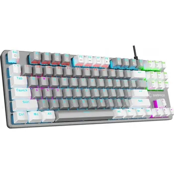 Klávesnice Mechanická klávesnice Rampage Snug RGB KRGD Red, šedo-bílá