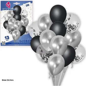 Balónek Ouda Party - Sada stříbrných latexových balónků