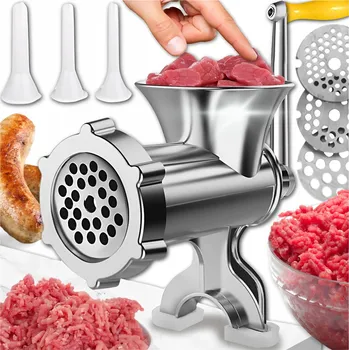 Kuchyňský mlýnek Mlýnek na maso vícebarevný s plničkou klobás a 4 sítky