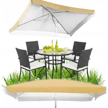 Slunečník Plážový slunečník GoGarden s nastavitelnou výškou, UV ochrana, 160 cm béžový