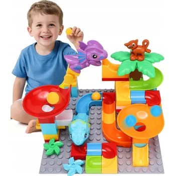 ostatní stavebnice Dinosaurus Stavebnice Kreativní Kuličková dráha SUPER KULODROM LABYRINT 55dílů