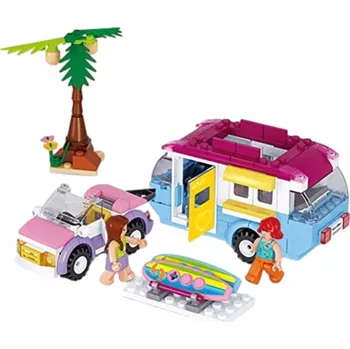 ostatní stavebnice Stavebnice Sluban Girls Dream AUTO S KARAVANEM / OBYTNÝM PŘÍVĚSEM 272 dílů