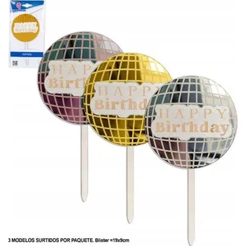 Party dekorace Ouda Party - Akrylové ozdoby na dorty k narozeninám