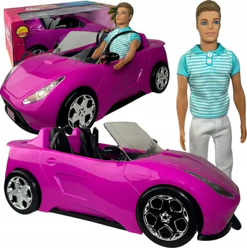 Panenka Panenka Ken s autem kabrioletem, vícebarevná, 30 cm