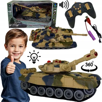 autíčko Dálkově Ovládaný Tank se Světlem a Zvukem