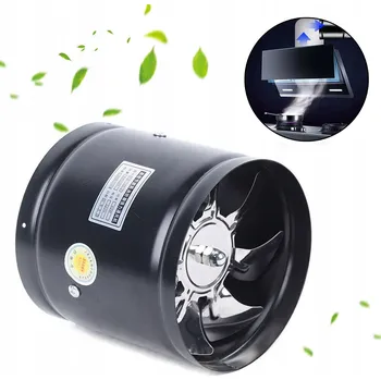 Domácí ventilátor 150mm axiální kovový ventilátor do potrubí 500 m3/h