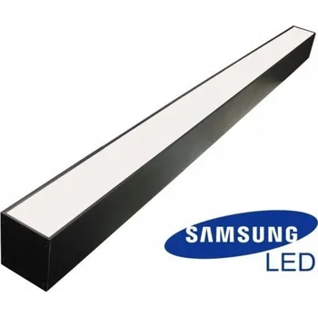 LED stropní svítidlo do kanceláře 24W 3000K 0,6m černé, diody Samsung