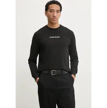 Pánská móda Bavlněné tričko s dlouhým rukávem Guess Jeans M5RI84.K8HM0 černá 99X, vel. XL