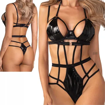 Body Obsessive Keira Lise černé dámské body L/XL - sexy spodní prádlo