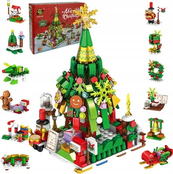 ostatní stavebnice STAVEBNICE VÁNOČNÍ STROMEČEK 12v1 S VÁNOČNÍM MOTIVEM STAVEBNÍ 600 dílů