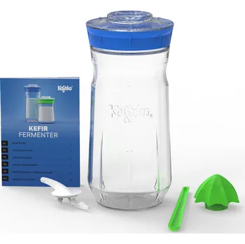 Obraz Kefírový /kombucha/ fermerter a pěstební nádoba na klíčky 900 ml Zelená