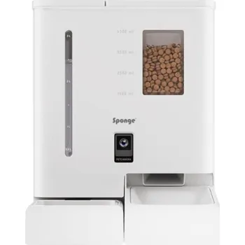 Miska pro psa Automatický dávkovač krmiva z plastu Dog Sponge bílý 5 l