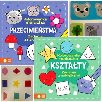 omalovánky OMALOVÁNKY PRO DĚTI ZIELONA SOWA TVARY A PROTIVY SAMOLEPKY 2+