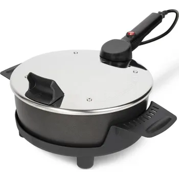 Pečicí pánev Elektrický hrnec na pečení Remoska 4 l, 580 W, s nepřilnavým povrchem, černý