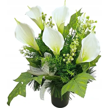 umělá květina Kytice do vázy SEZONA kala 45 cm umělé květy na hrob