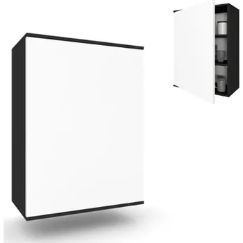 Kuchyňská skříňka Kuchyňská závěsná skříňka horní Premium KIRA Černá Bílá 40 cm tip-on Blum