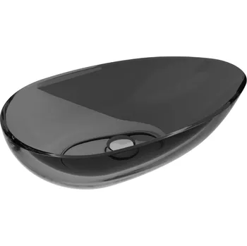 Umyvadlo Besco Neya pryskyřicové umyvadlo na desku, Carbon Grey, UMN-60-CGC