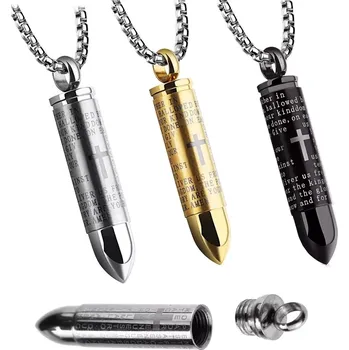 Přívěsek Přívěsek z chirurgické oceli SOS šroubovací nábojnice - Barva Zlatá, Model BEZ ŘETÍZKU (pouze přívěsek)