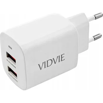 Síťová nabíječka VIDVIE 2xUSB 2.4A 1m bílá