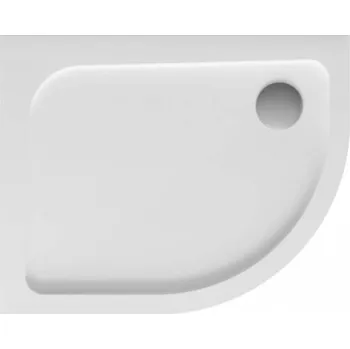 Aplomo Oris Slim 100x80 čtvrtkruhová sprchová vanička, levá, 00068