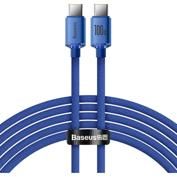 Náhradní díl pro mobilní telefon Baseus Crystal Shine kabel Type-C 100W 1.2m Modrý