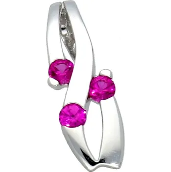 Přívěsek Goldstore Přívěsek s jemnými rubíny bílé zlato Váha: 0.61 g