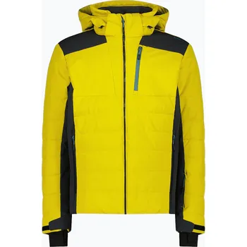 Pánská lyžařská bunda CMP 35W0127 Zip Hooded gold green